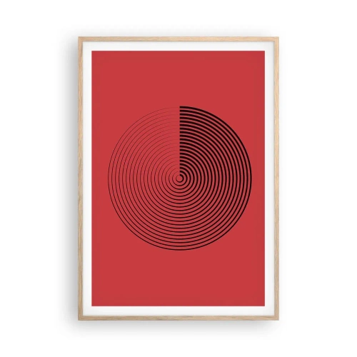 Poster in light oak frame - Circular Movement - 70x100 cm