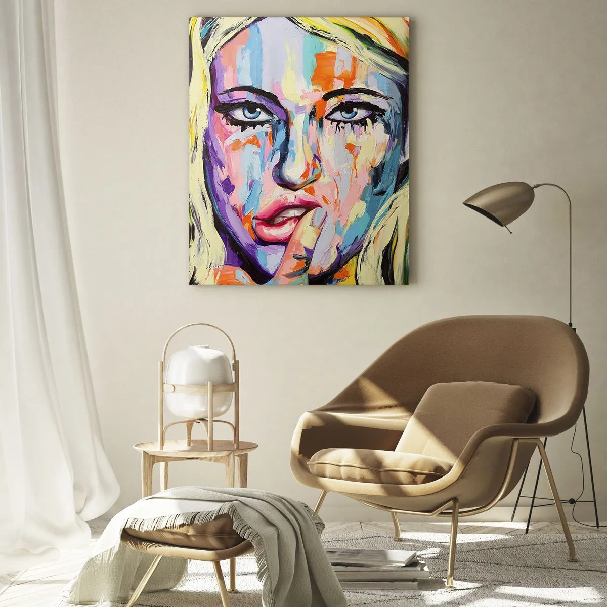 Glass picture - Look Her Straight in the Eyes - 50x70 cm