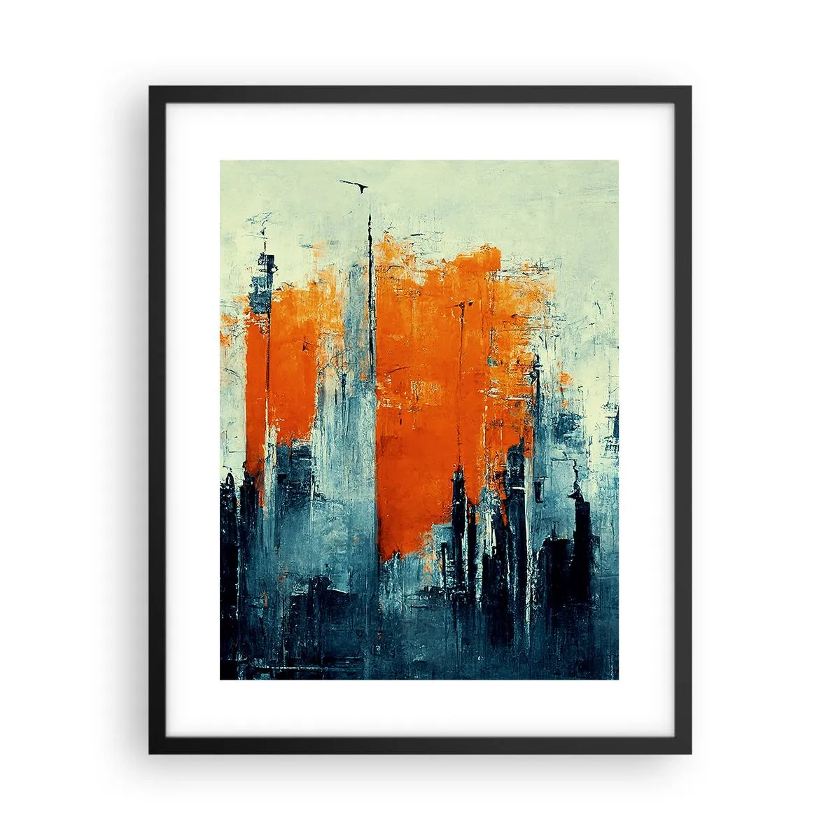 Poster in black frame - Modern Landscape - 40x50 cm