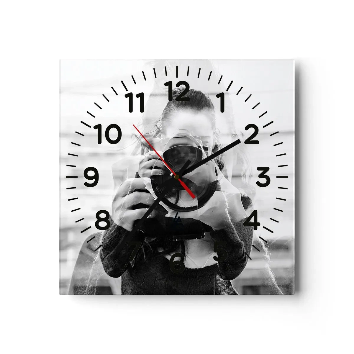 Wall clock - Clock on glass - Creator and the Creation - 40x40 cm