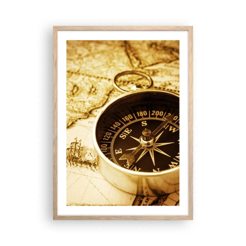 Poster in light oak frame - East or West? - 50x70 cm