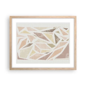 Poster in light oak frame - Stained Glass Composition - 50x40 cm