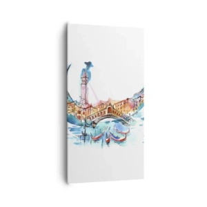 Canvas picture - We are Flowing through the City - 65x120 cm