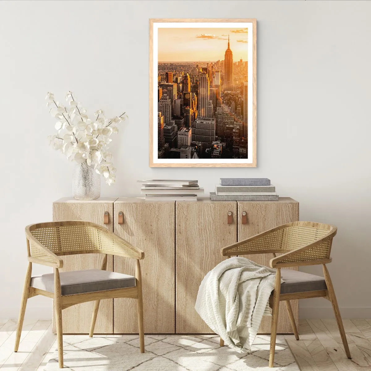 Poster in light oak frame - Growing in the Sun - 30x40 cm