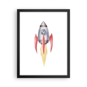 Poster in black frame - Higher, Faster, Further - 30x40 cm