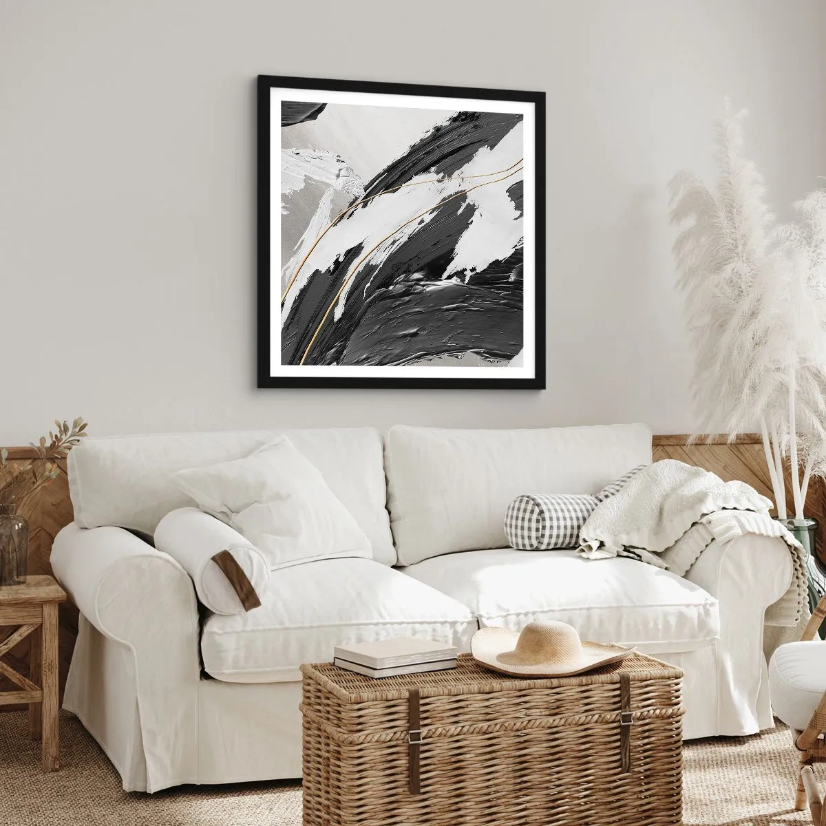 Poster in black frame - Abstract with Flair - 60x60 cm