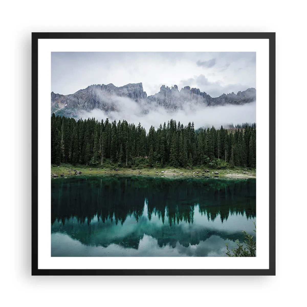 Poster in black frame - Quiet Please, Let's Not Wake Up Still Waters - 60x60 cm