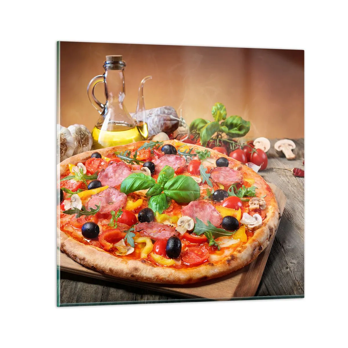 Glass picture - With a Real Italian Flavouring - 50x50 cm