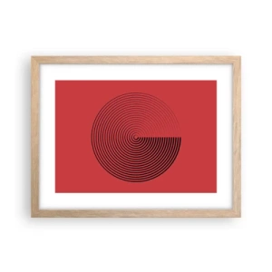 Poster in light oak frame - Circular Movement - 40x30 cm