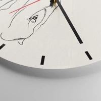Clock face with lines