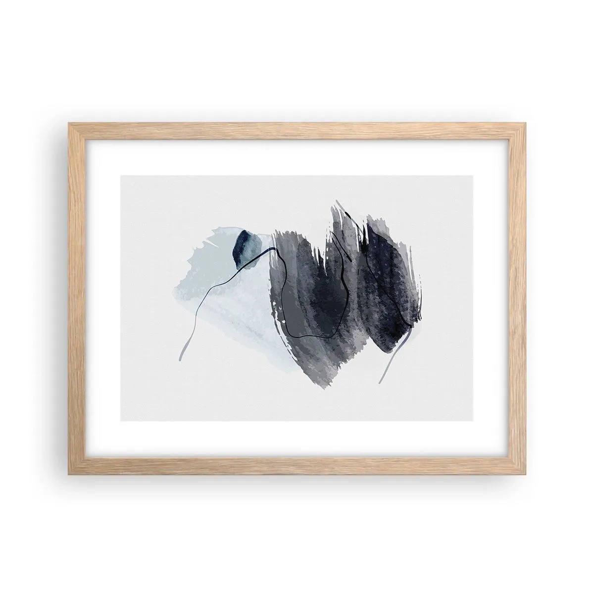 Poster in light oak frame - Intensity and Movement - 40x30 cm