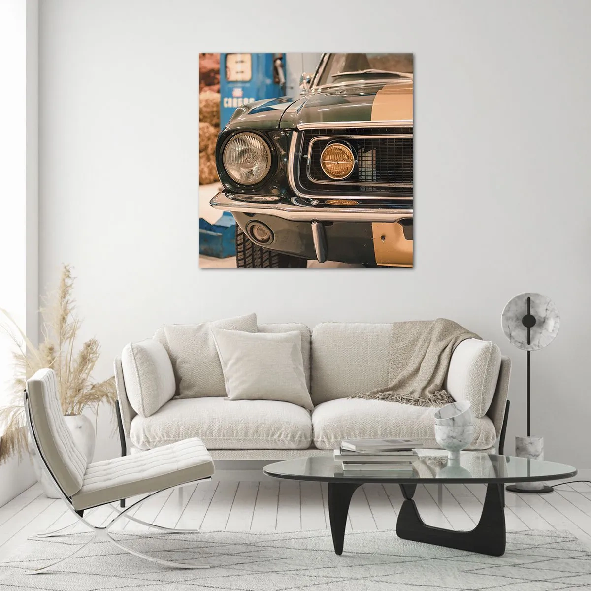 Glass picture - Encounter with the Legend - 60x60 cm