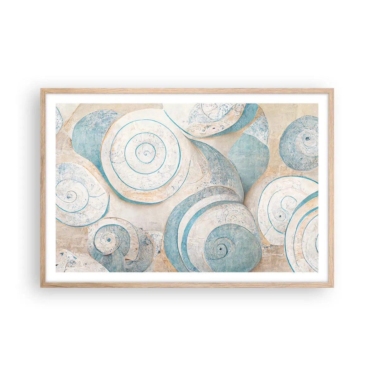 Poster in light oak frame - What Does a Shell Hide? - 91x61 cm