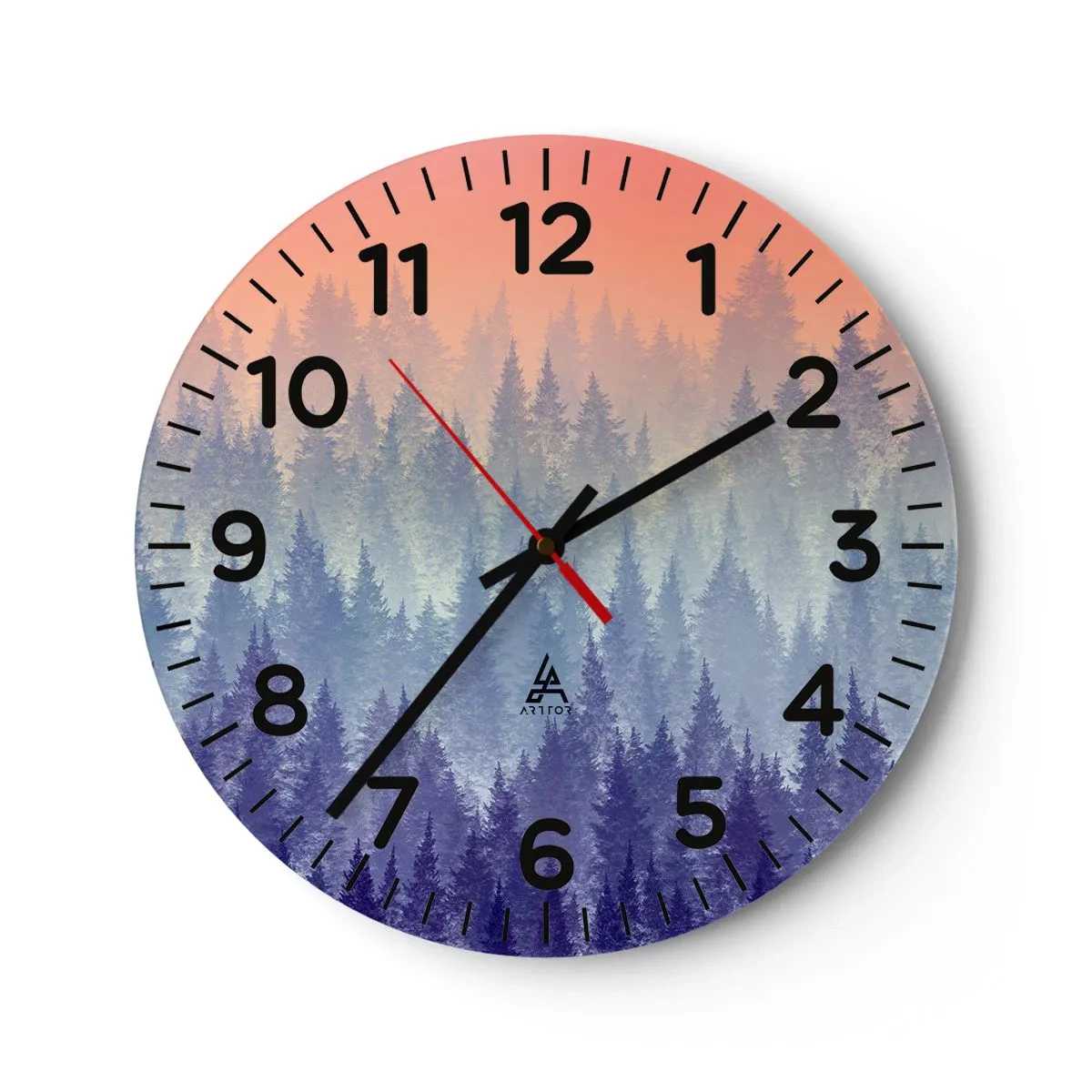 Wall clock - Clock on glass - High, Higher to the Sky - 40x40 cm