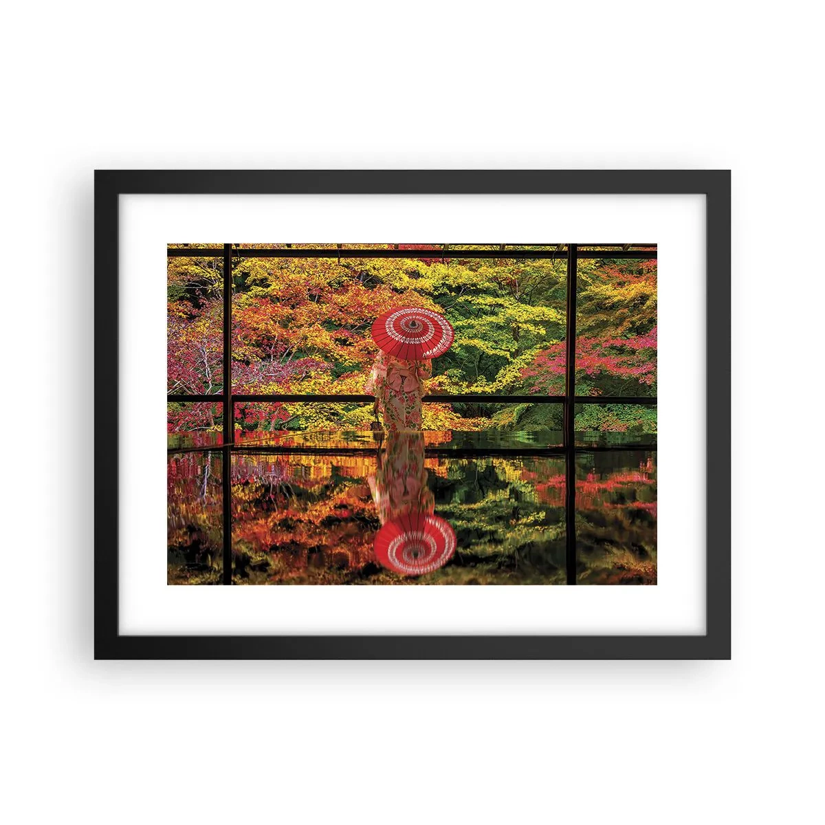 Poster in black frame - In a Temple of Nature - 40x30 cm