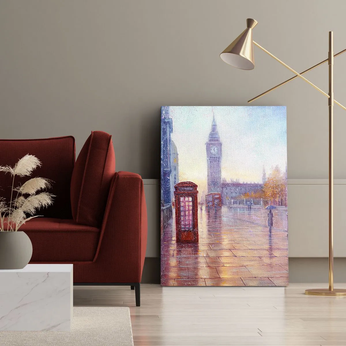 Canvas picture - London Autumn Day - 55x100 cm