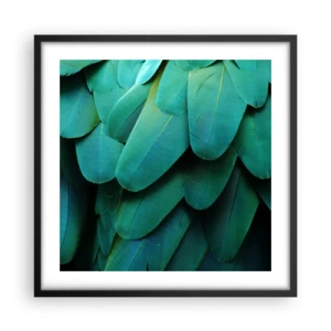 Poster in black frame - Precision of Parrot Nature - 50x50 cm
