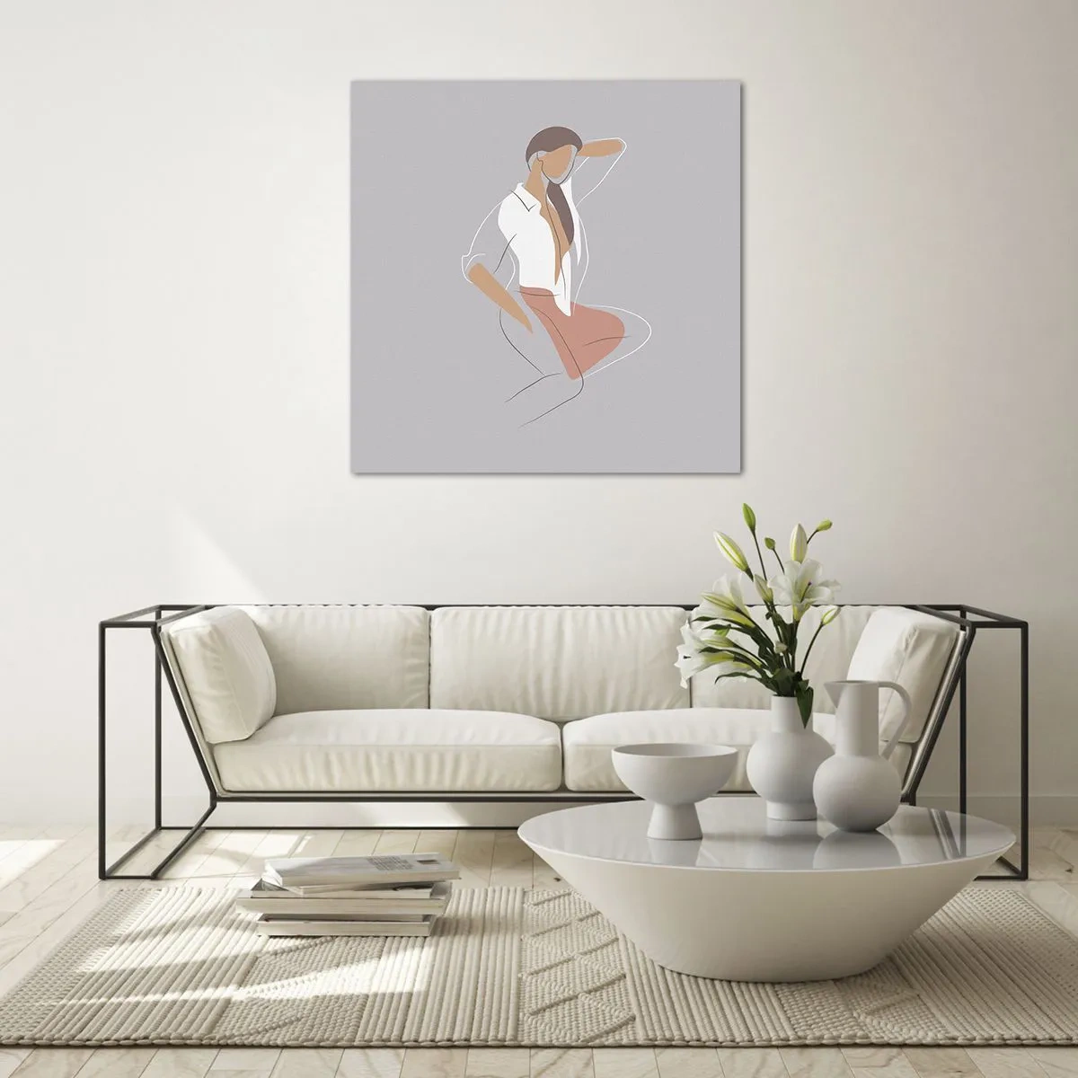 Glass picture - Outline of Charm - 40x40 cm