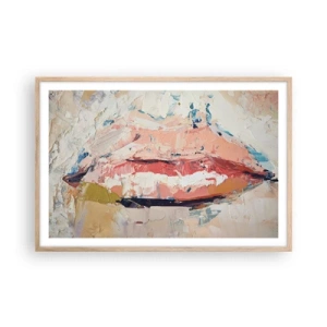 Poster in light oak frame - It Awakens the Senses - 91x61 cm