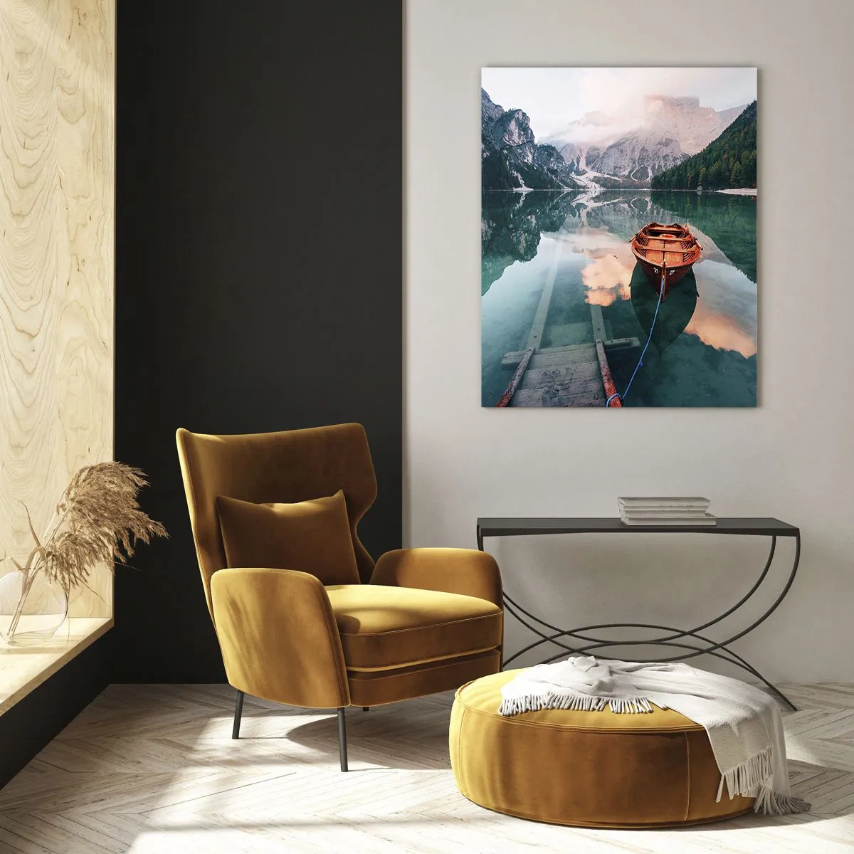 Glass picture - Peaceful Dream of the Mountains - 50x70 cm