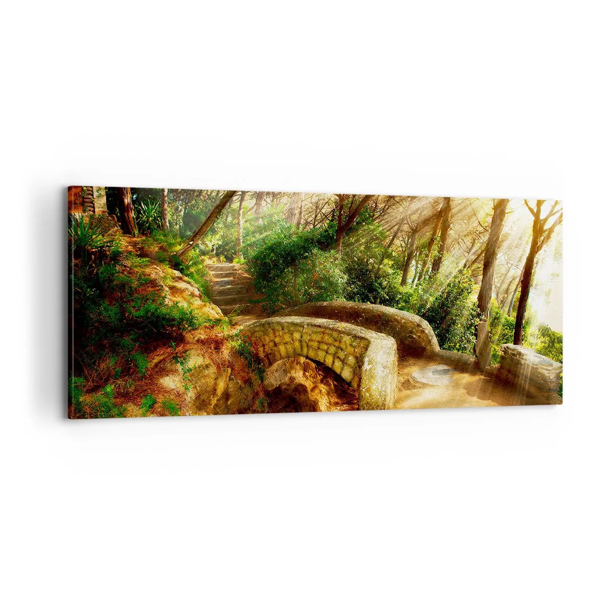 Canvas picture - From the Bridge to Enchanted Forest - 100x40 cm