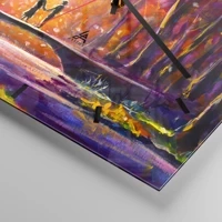 Clock face with lines