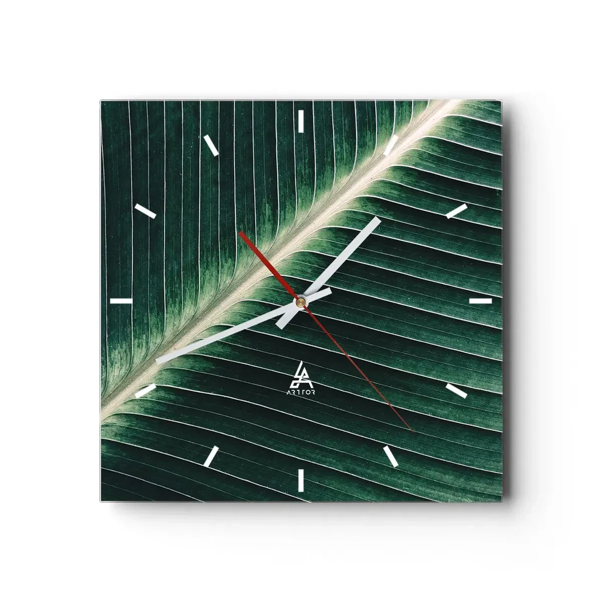 Wall clock - Clock on glass - Rhythm of Nature - 30x30 cm
