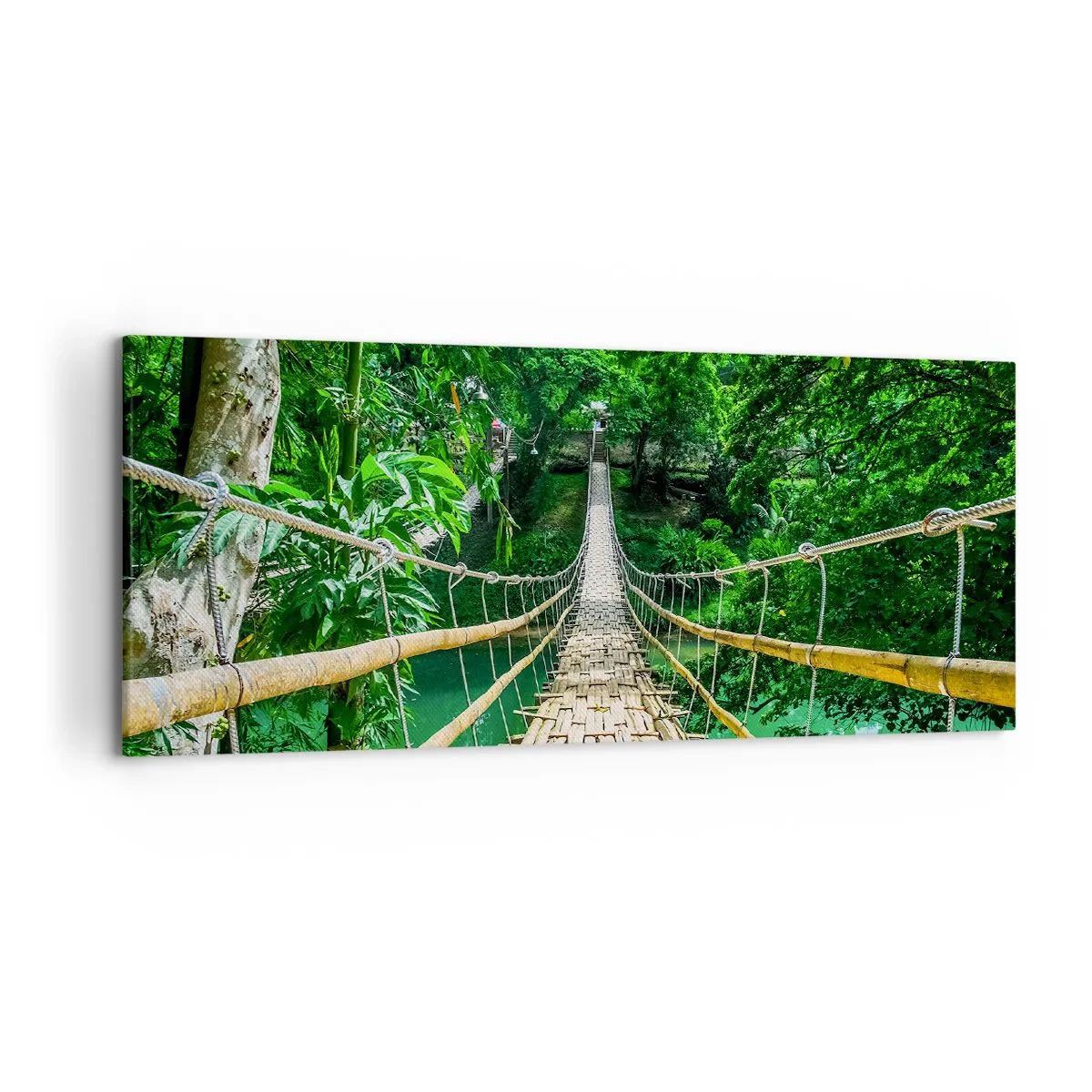 Canvas picture - Small Bridge over the Green - 120x50 cm