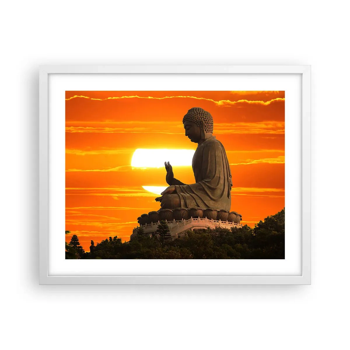 Poster in white frmae - Facing the World - 50x40 cm