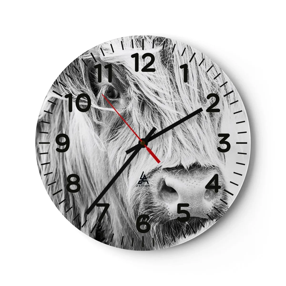 Wall clock - Clock on glass - Scottish Wilderness - 40x40 cm