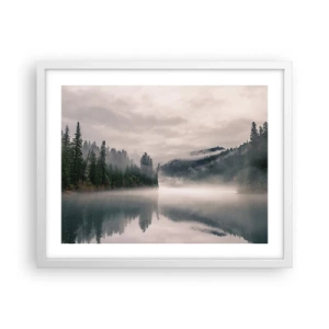 Poster in white frmae - Musing in the Fog - 50x40 cm