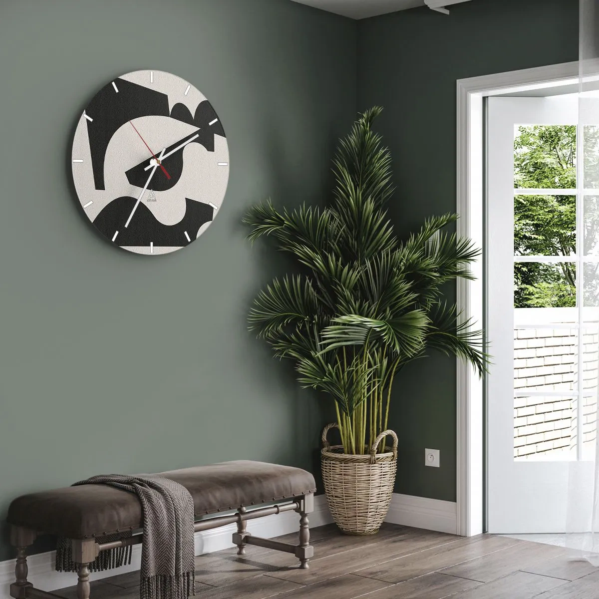 Wall clock - Clock on glass - For Self-construction - 40x40 cm