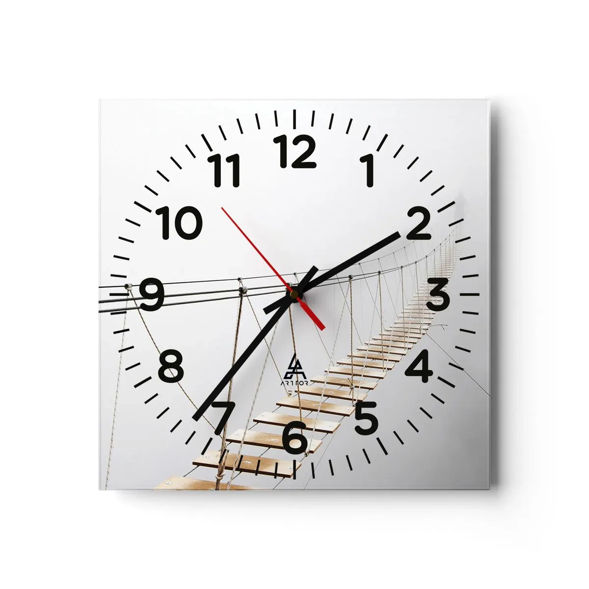 Wall clock - Clock on glass - Where Did He Take You? - 40x40 cm