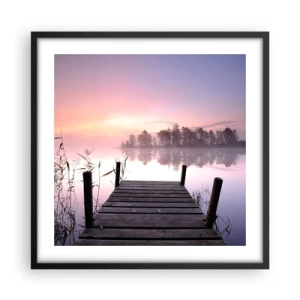 Poster in black frame - Out from a Lilac Fog… - 50x50 cm