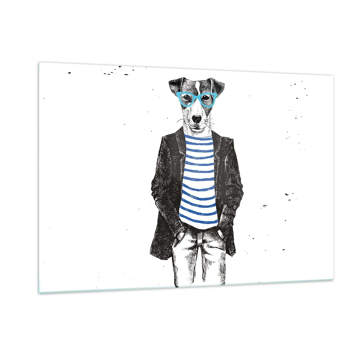 Glass picture - Gentleman Dog - 120x80 cm