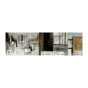 Photo Wallpaper Sample Self-Adhesive Deluxe Sticker - Power of Simplicity - Piece, Aged, Dashes - 100x30 cm