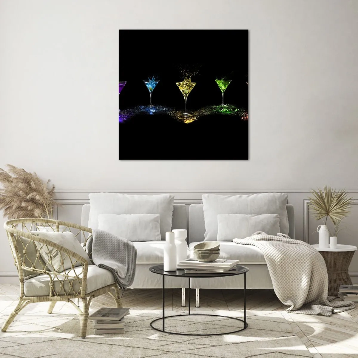 Glass picture - Colours of Joy in Crystal Glass - 50x50 cm