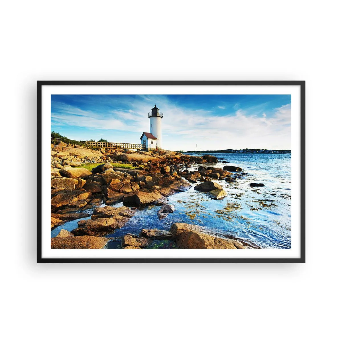 Poster in black frame - Be Home Safe, I Am Waiting - 91x61 cm