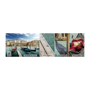 Photo Wallpaper Sample Premium Sand - Palaces in Blue - City, Venice, Architecture - 100x30 cm