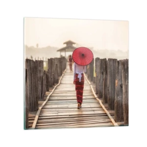 Glass picture - On an Old Bridge - 70x70 cm