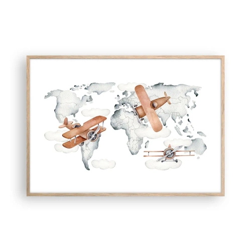 Poster in light oak frame - In a Pioneering Spirit - 100x70 cm