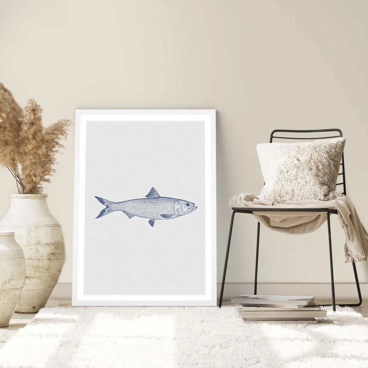 Poster in white frmae - Greetings From Northern Seas - 70x100 cm