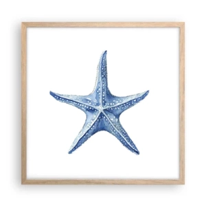 Poster in light oak frame - Sea Star - 50x50 cm