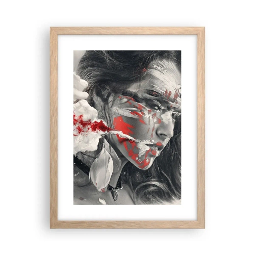 Poster in light oak frame - Smoke of Absurdity - 30x40 cm