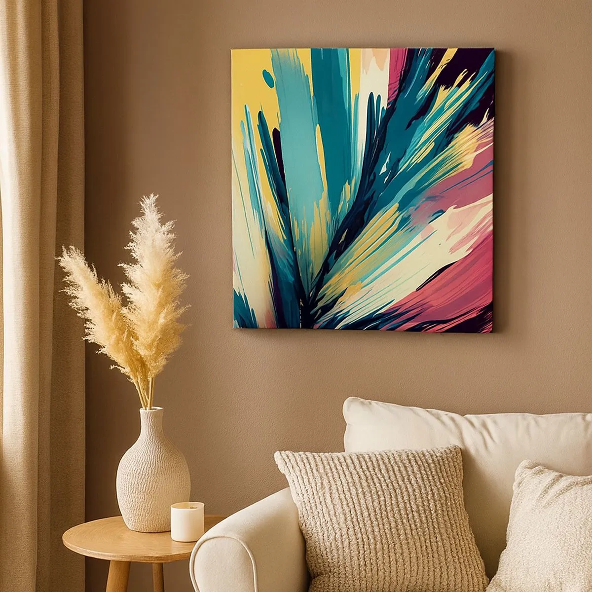 Canvas picture - Composition -Explosion of Joy - 30x30 cm