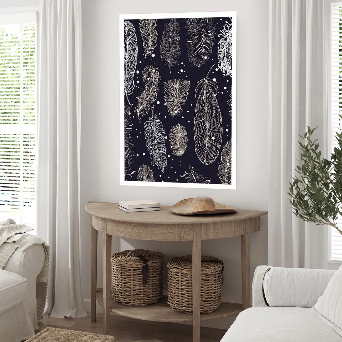 Poster - Feathery Lace - 70x100 cm