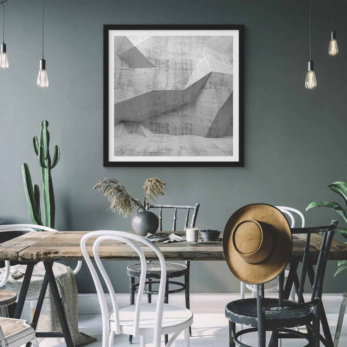 Poster in black frame - Real Challenge - 60x60 cm