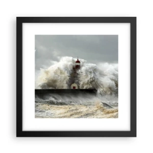 Poster in black frame - Rage of the Ocean - 30x30 cm