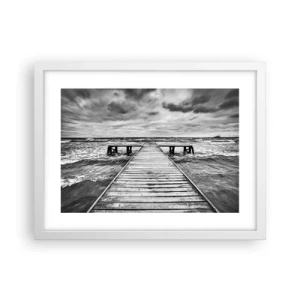 Poster in white frmae - Waiting for the Wind to Blow away - 40x30 cm