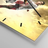 Clock face with lines